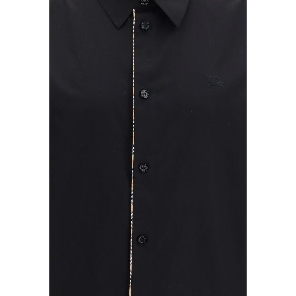 Men’s Burberry Black Cotton Dress Shirt