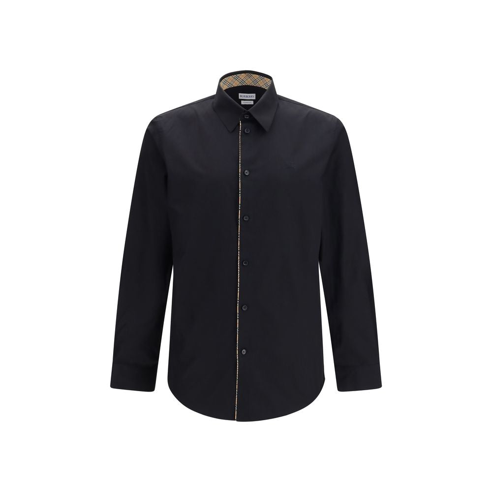 Men’s Burberry Black Cotton Dress Shirt