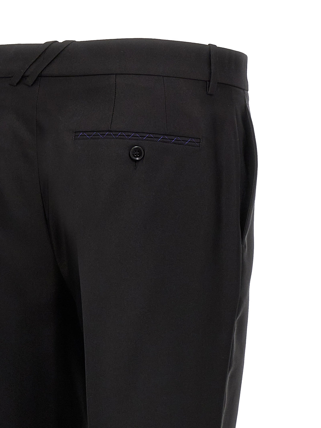 Men’s Burberry Black Virgin Wool Dress Pants