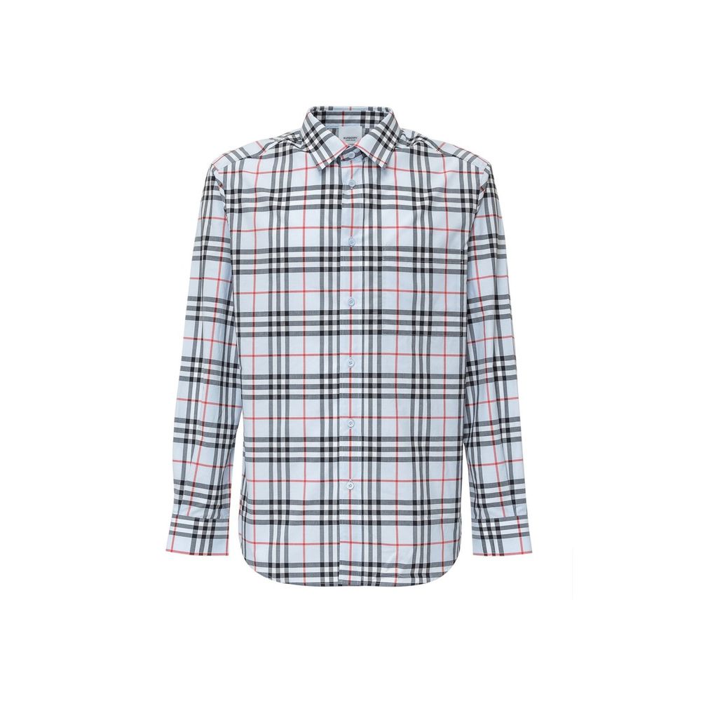 Burberry Blue Cotton Dress Shirt