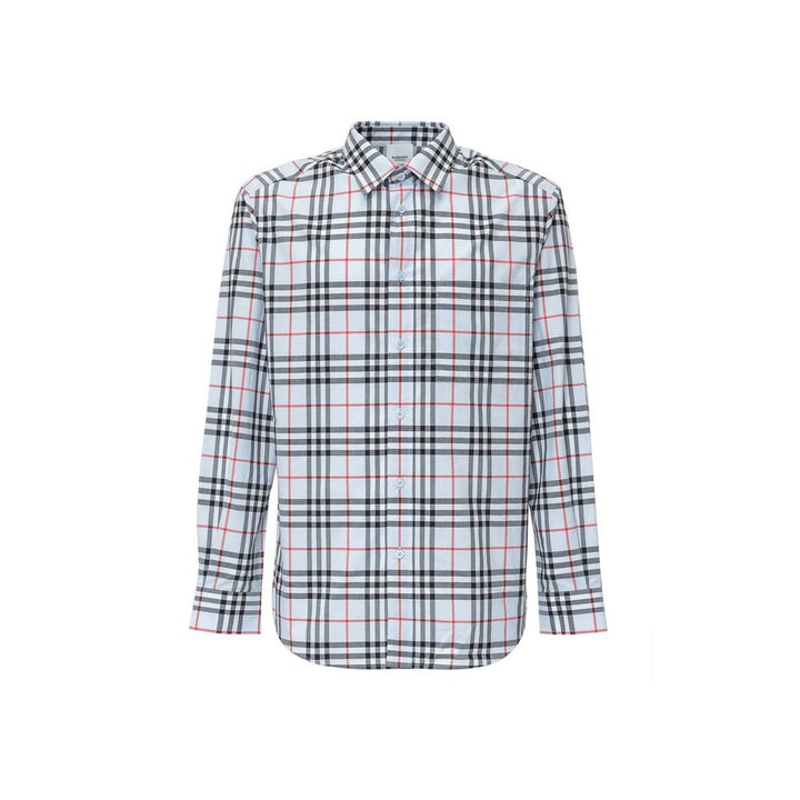 Burberry Blue Cotton Dress Shirt