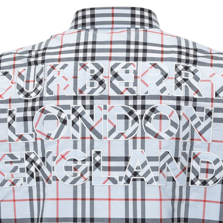 Burberry Blue Cotton Dress Shirt