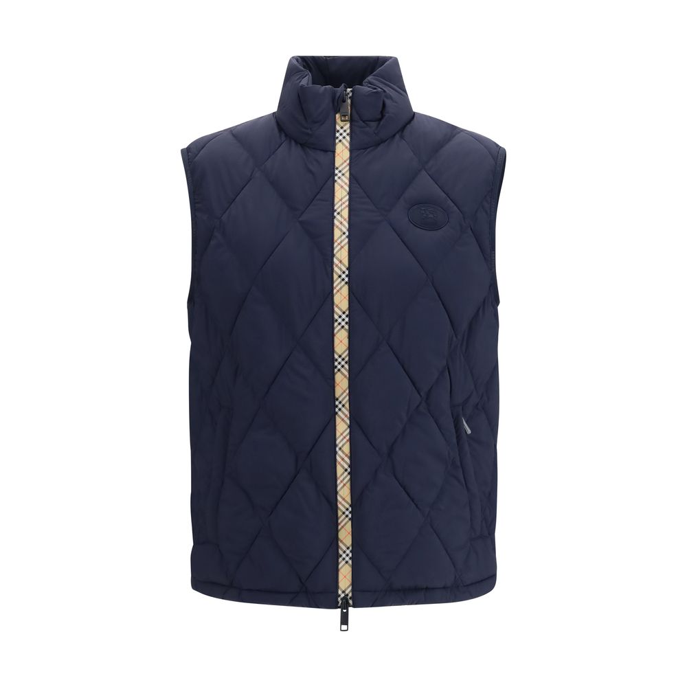 Men’s Burberry Blue Polyamide Sleeveless Jacket