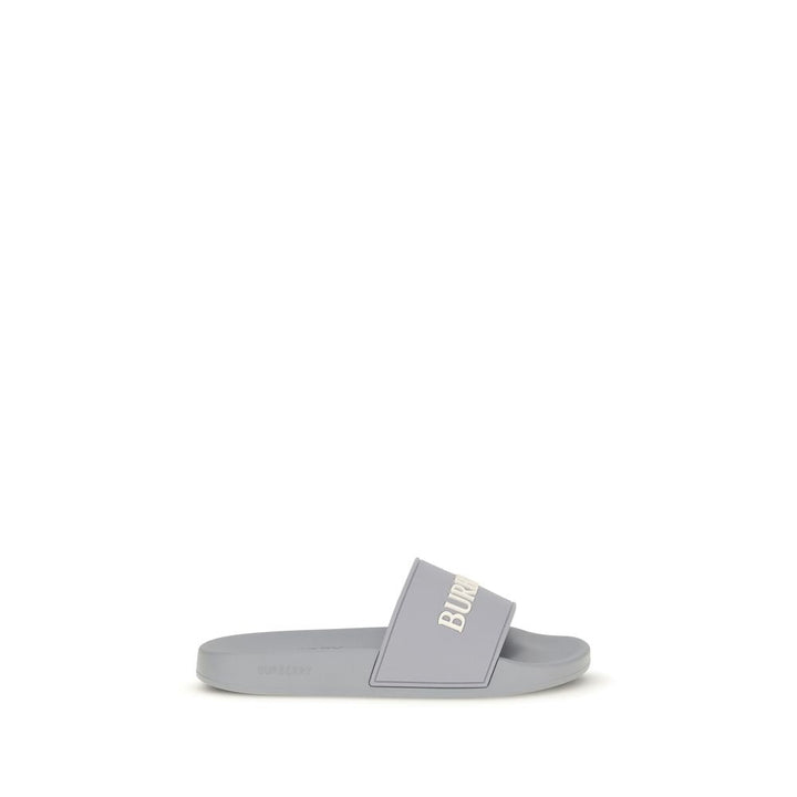 Men’s Burberry Gray Rubber Slides