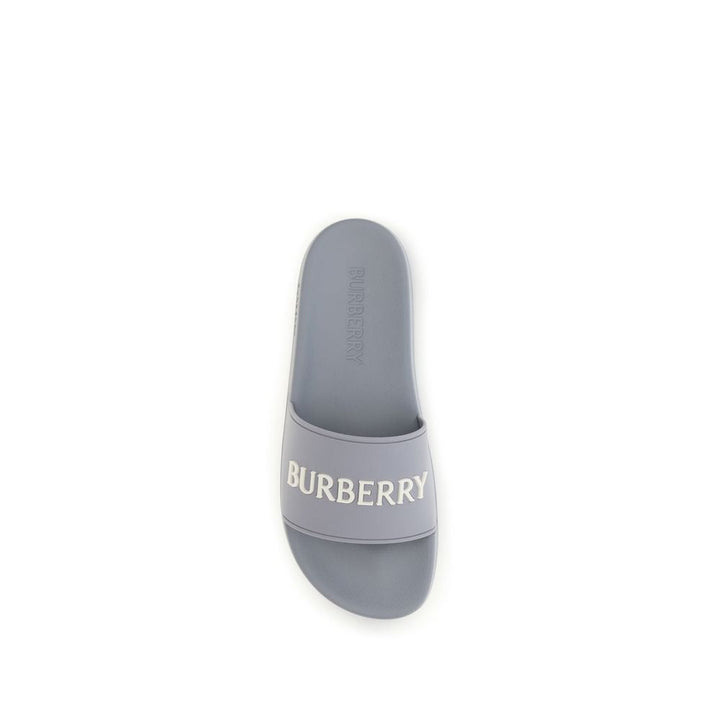 Men’s Burberry Gray Rubber Slides