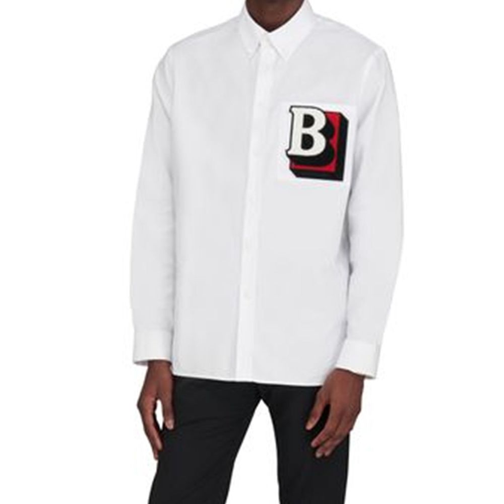 Men’s Burberry White Cotton Dress Shirt
