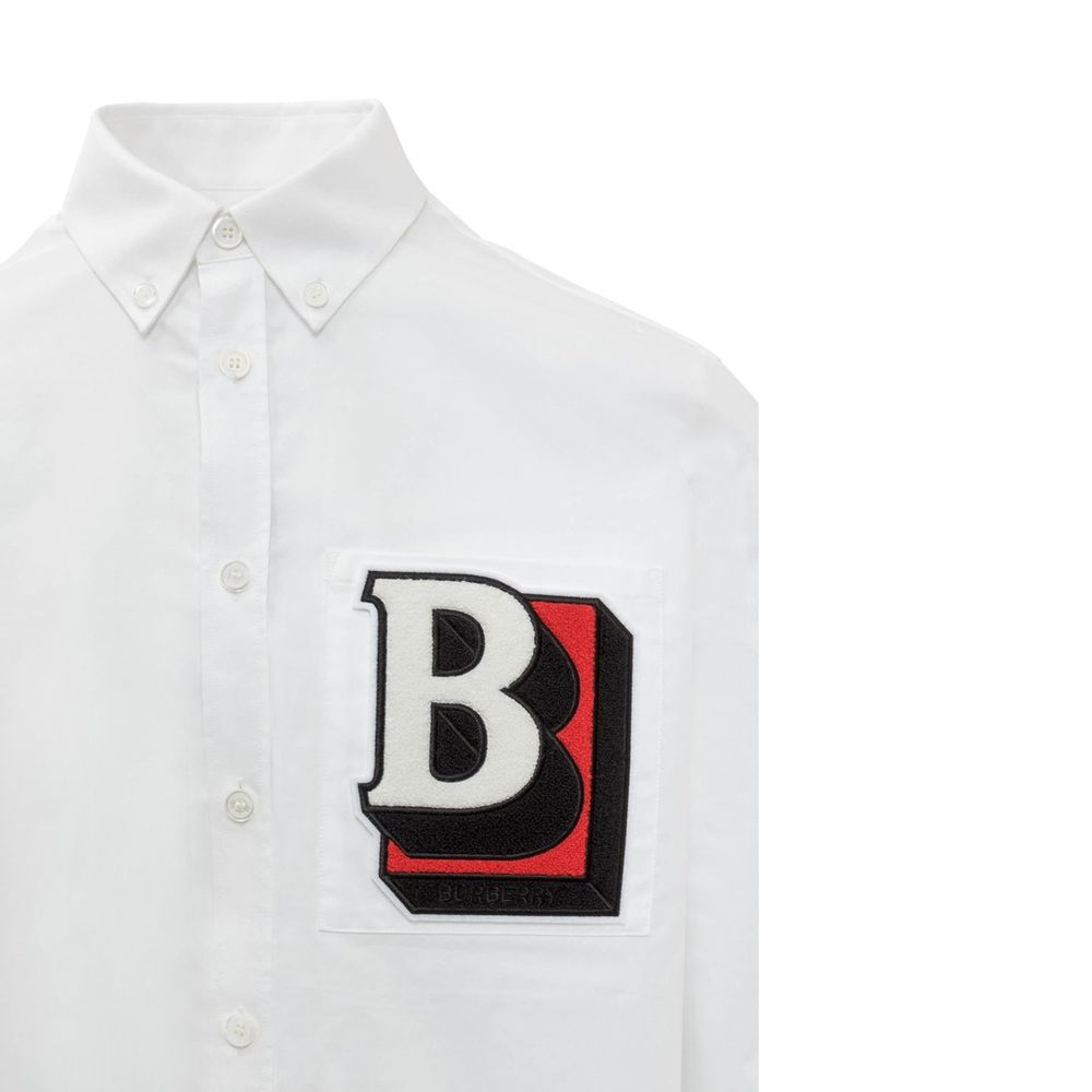 Men’s Burberry White Cotton Dress Shirt