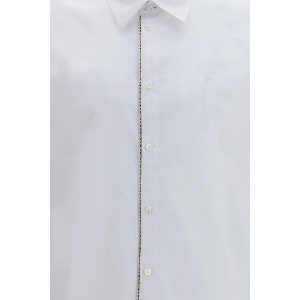 Burberry White Cotton Dress Shirt
