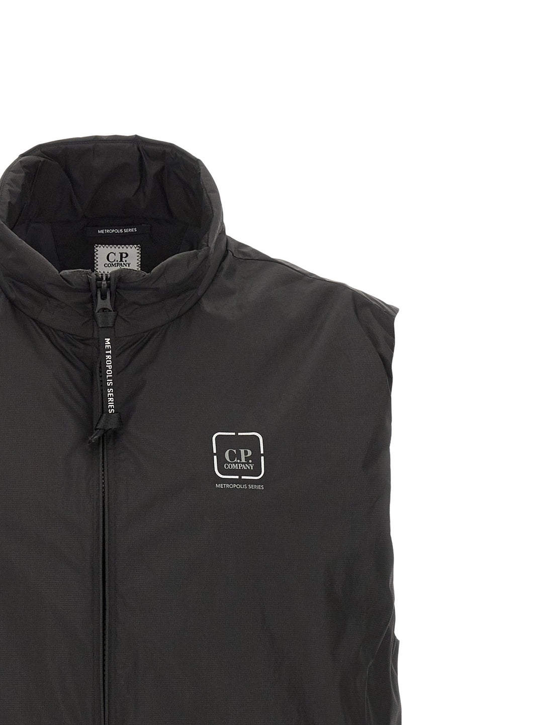 Men’s C.p. Company Black Polyamide Sleeveless Jacket