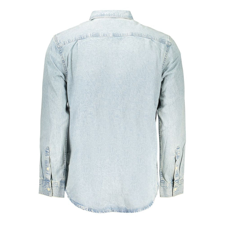 Calvin Klein Azzurro Cotton Mens Shirt