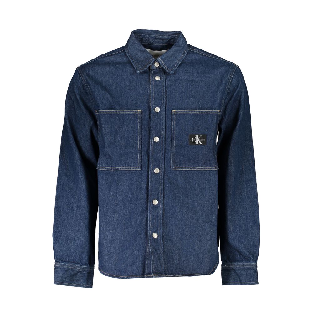 Men’s Calvin Klein Blu Cotton Men Jacket