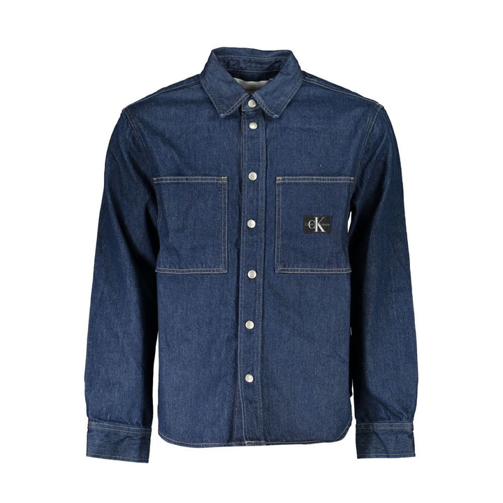 Men’s Calvin Klein Blu Cotton Men Jacket