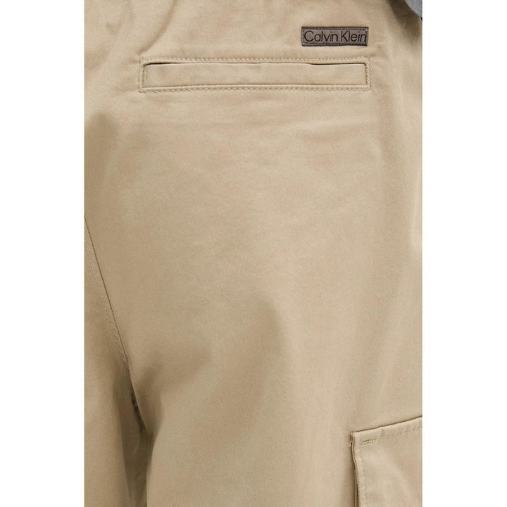 Men’s Calvin Klein Jeans Beige Cotton Cargo Pants