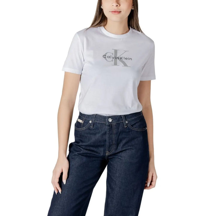 Men’s Calvin Klein Jeans White Cotton T-shirt