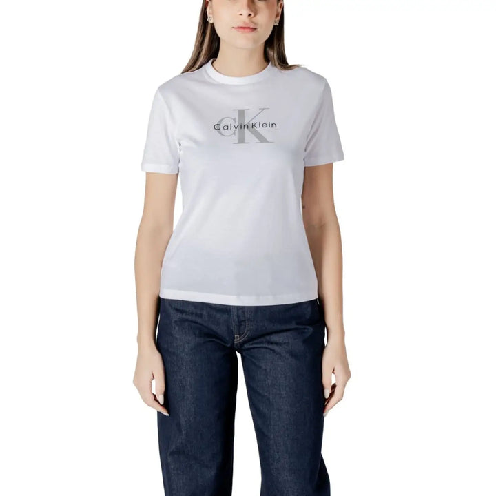 Men’s Calvin Klein Jeans White Cotton T-shirt