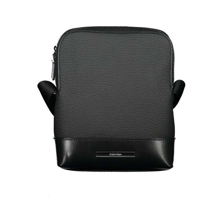 Men’s Calvin Klein Sleek Black Shoulder Bag with Contrasting Details