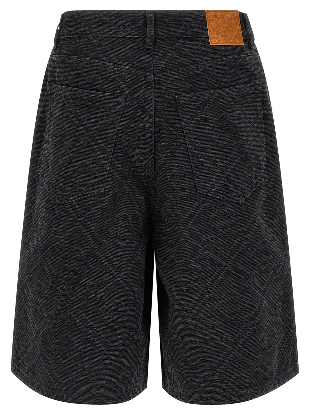 Men’s Casablanca Black Cotton Bermuda Shorts