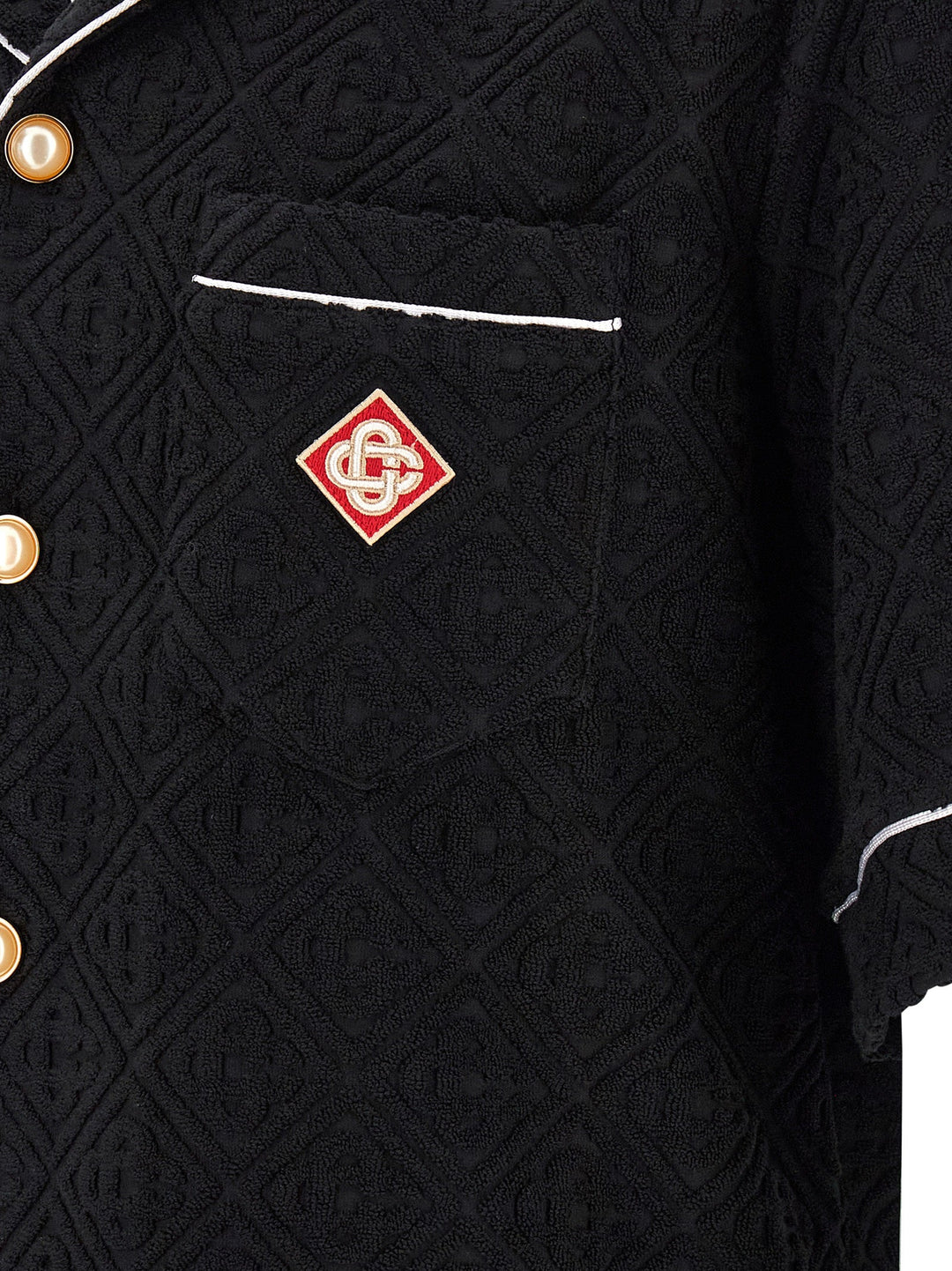 Casablanca Black Cotton Pattern Shirt