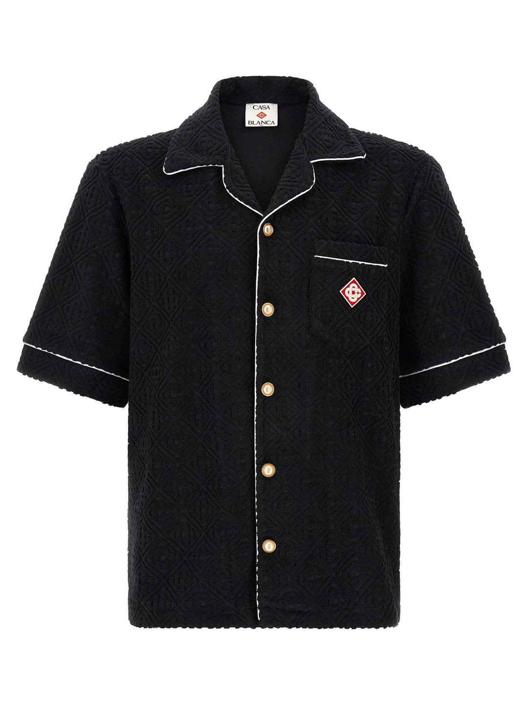 Casablanca Black Cotton Pattern Shirt