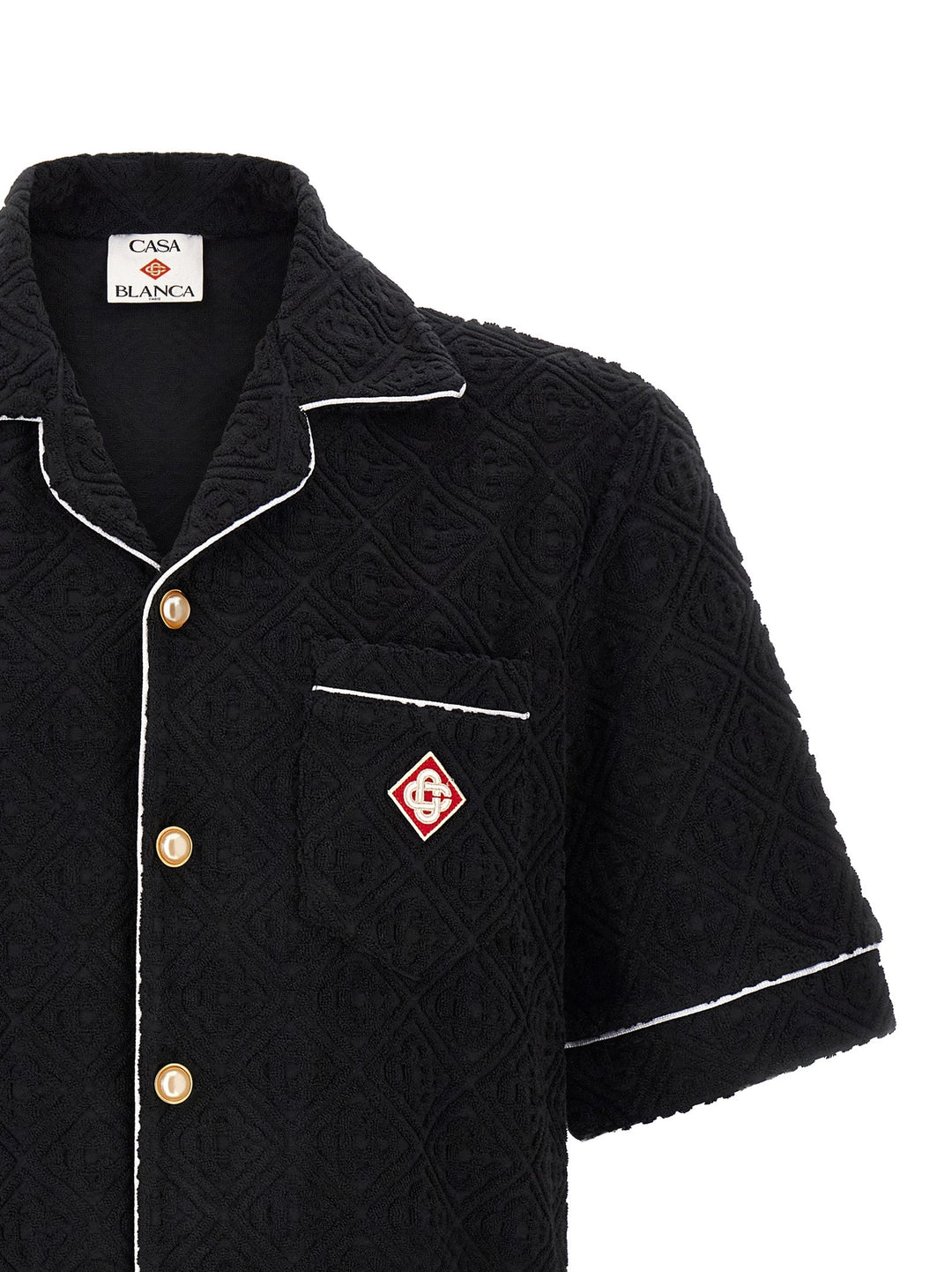 Casablanca Black Cotton Pattern Shirt