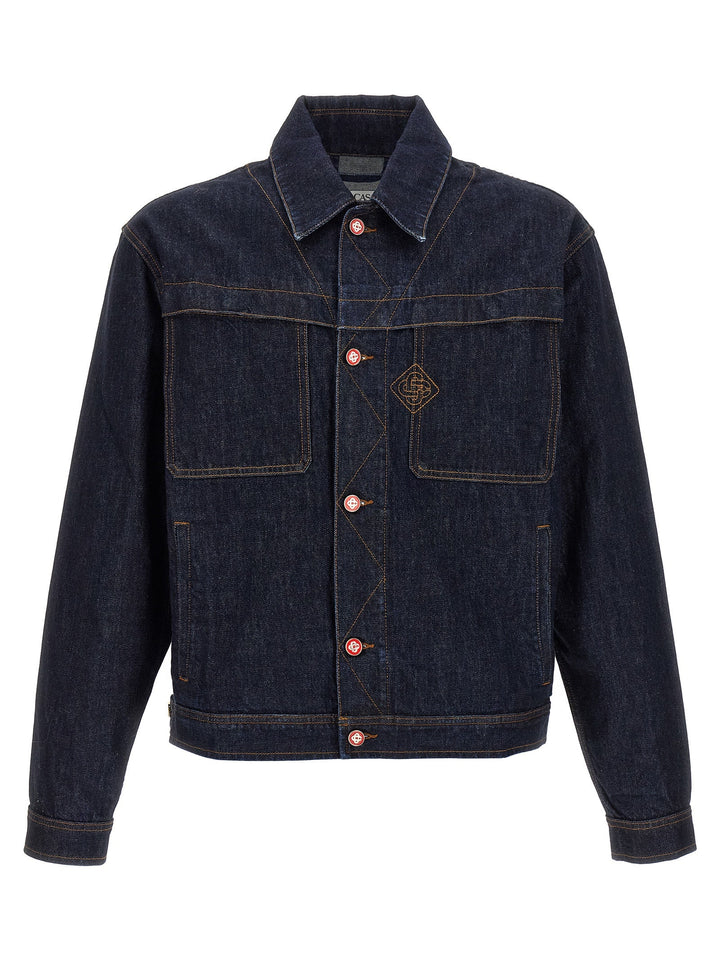 Men’s Casablanca Blue Cotton Denim Jacket