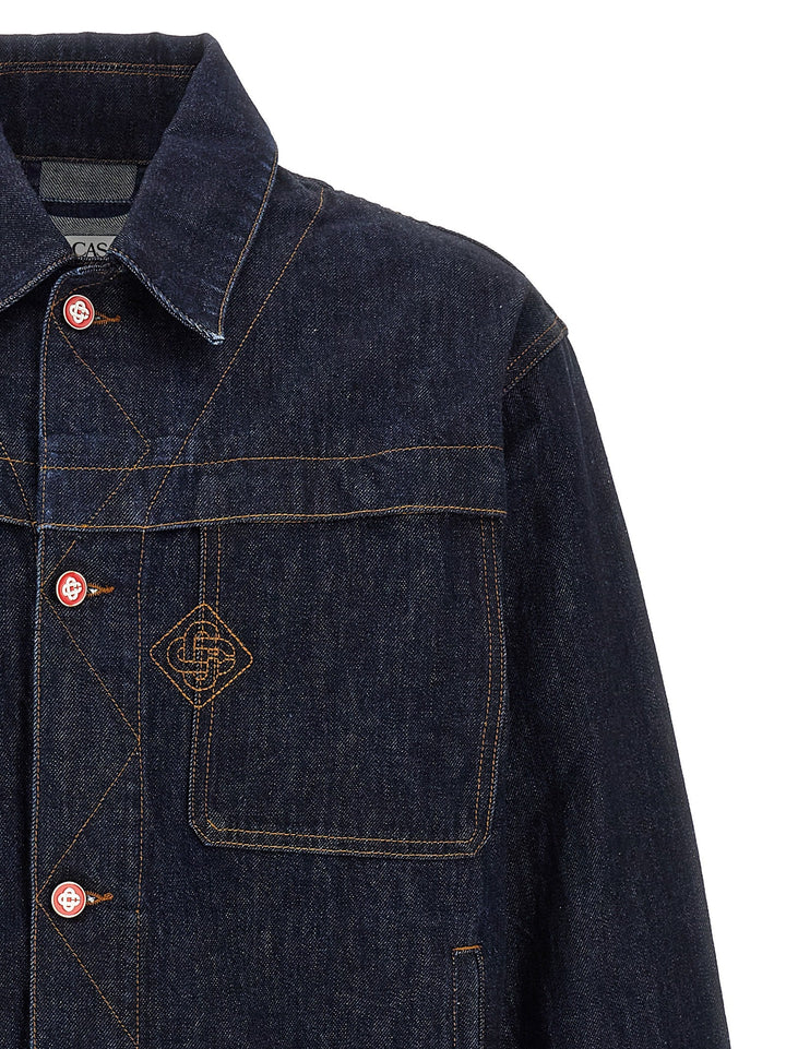 Men’s Casablanca Blue Cotton Denim Jacket