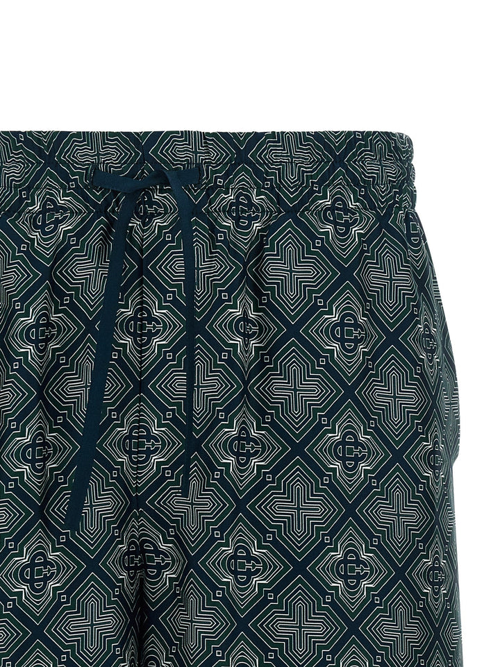 Casablanca Multicolor Silk Bermuda Shorts