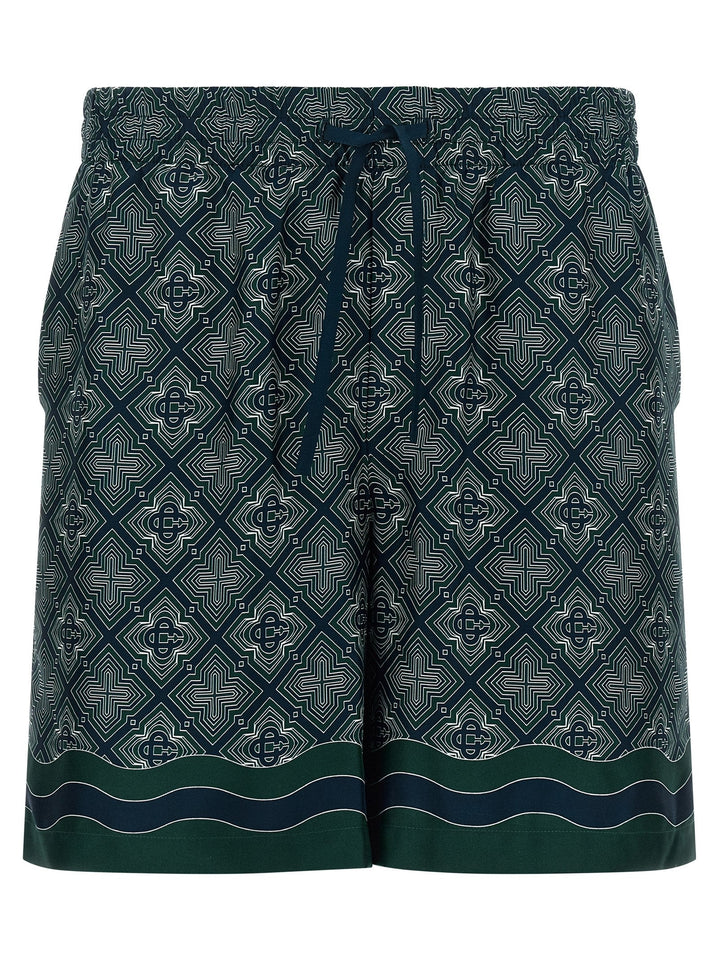 Casablanca Multicolor Silk Bermuda Shorts