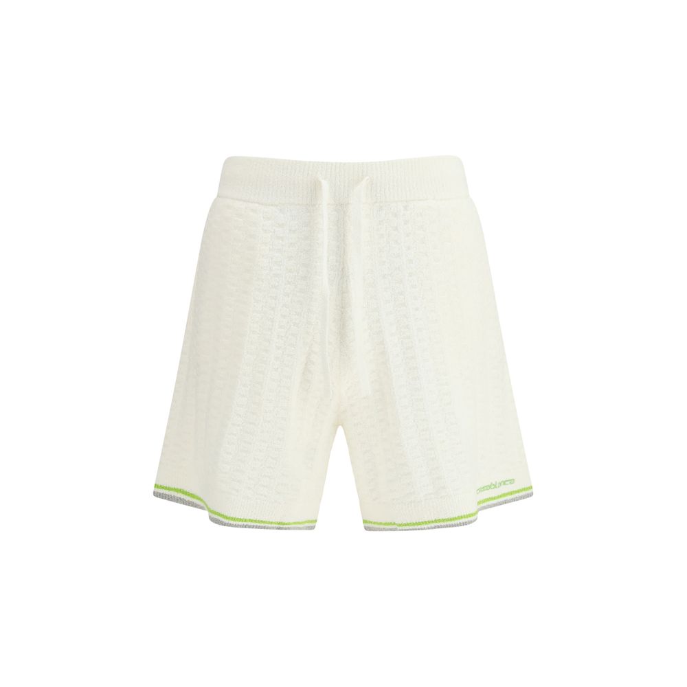 Men’s Casablanca White Cotton Bermuda Shorts