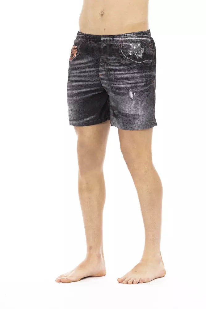 Men’s just Cavalli Black Polyester Swim Short