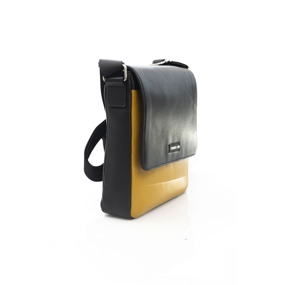 Men’s Cerruti 1881 Yellow Leather Men Crossbody Bag