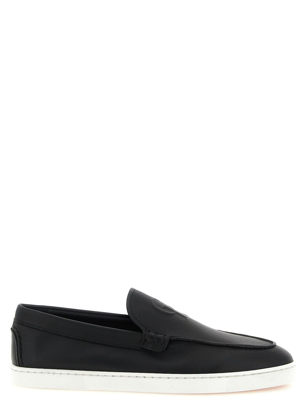 Men’s Christian Louboutin Black Calfskin Slip-on Loafers