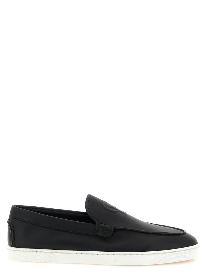 Men’s Christian Louboutin Black Calfskin Slip-on Loafers