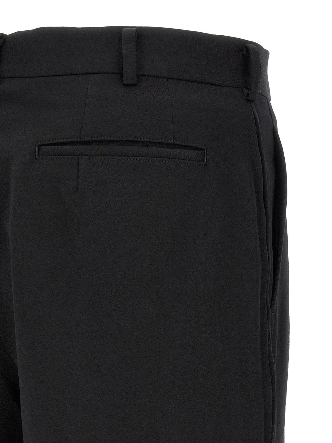 Comme Des Garçons Black Wool Bermuda Shorts