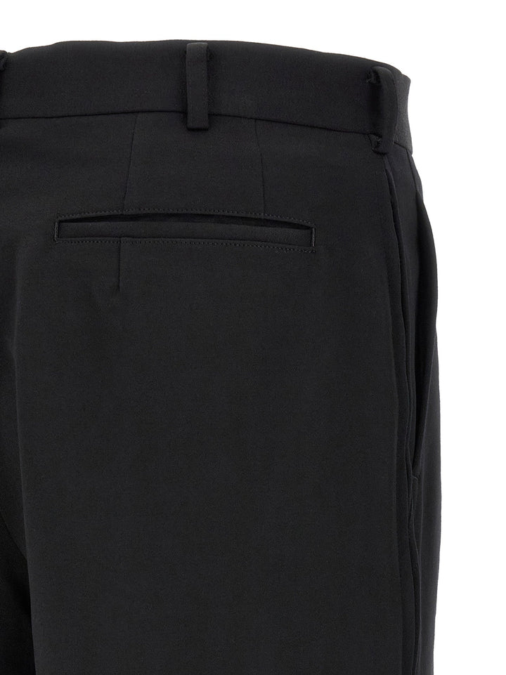 Comme Des Garçons Black Wool Bermuda Shorts