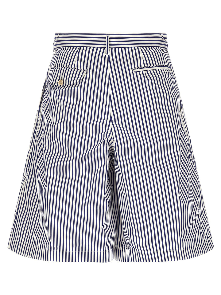 Comme Des Garçons Blue Cotton Bermuda Shorts