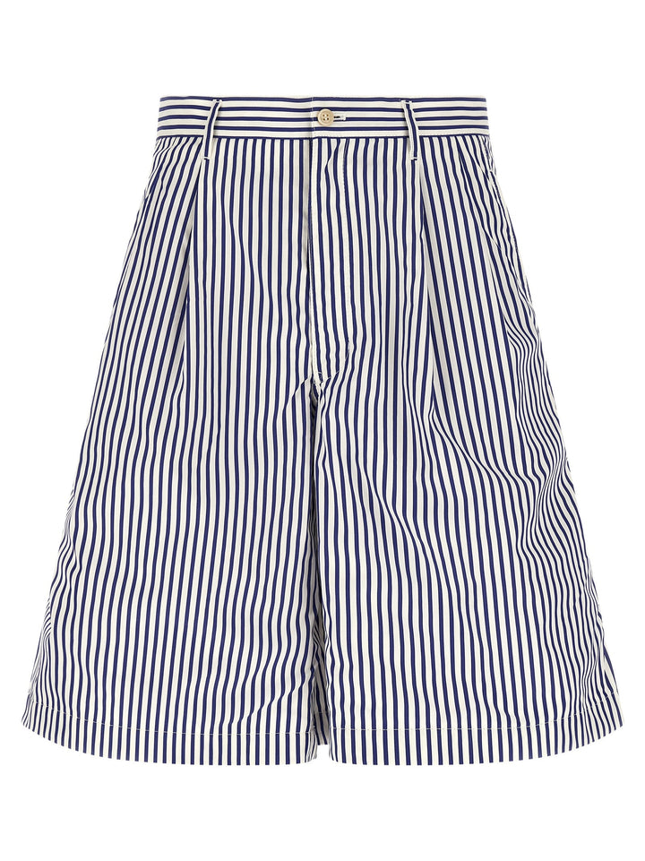 Comme Des Garçons Blue Cotton Bermuda Shorts