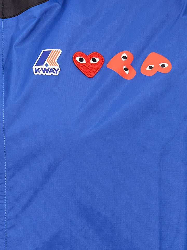 Men’s Comme Des Garçons Play Blue Nylon Shell Jacket