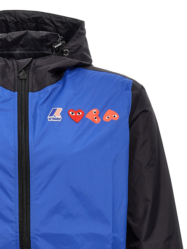 Men’s Comme Des Garçons Play Blue Nylon Shell Jacket