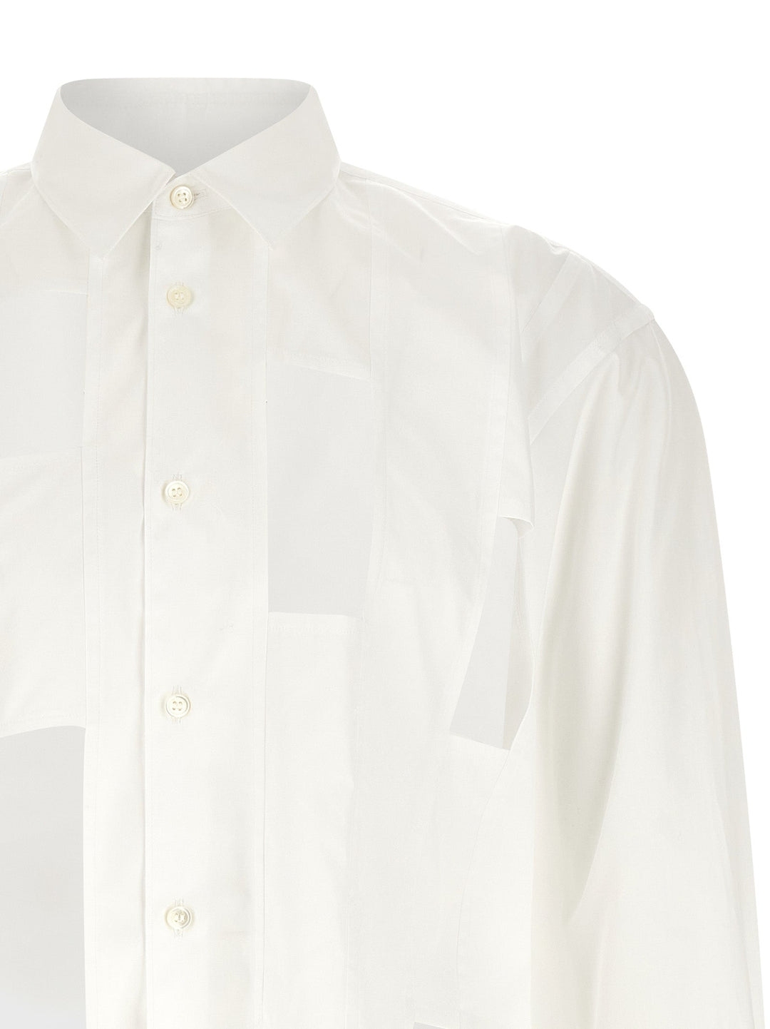 Comme Des Garçons White Cotton Blouse