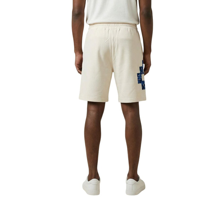 Men’s County of Milan Cream Cotton Bermuda Shorts