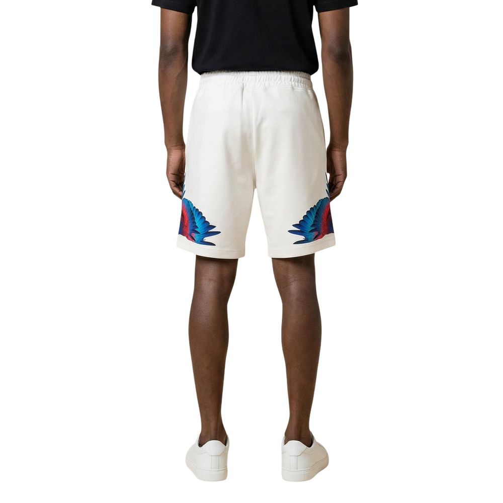 Men’s County of Milan Cream Cotton Bermuda Shorts