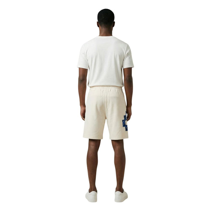 Men’s County of Milan Cream Cotton Bermuda Shorts