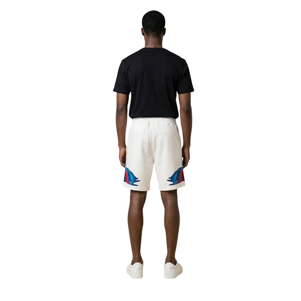 Men’s County of Milan Cream Cotton Bermuda Shorts