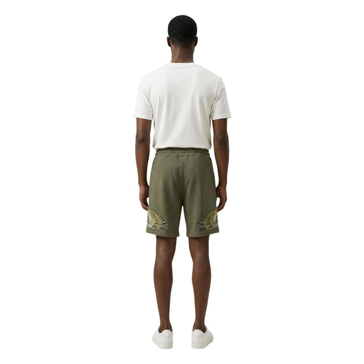 Men’s County of Milan Green Cotton Bermuda Shorts