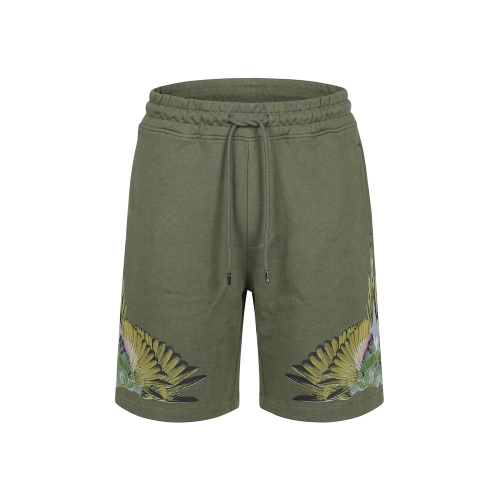 Men’s County of Milan Green Cotton Bermuda Shorts