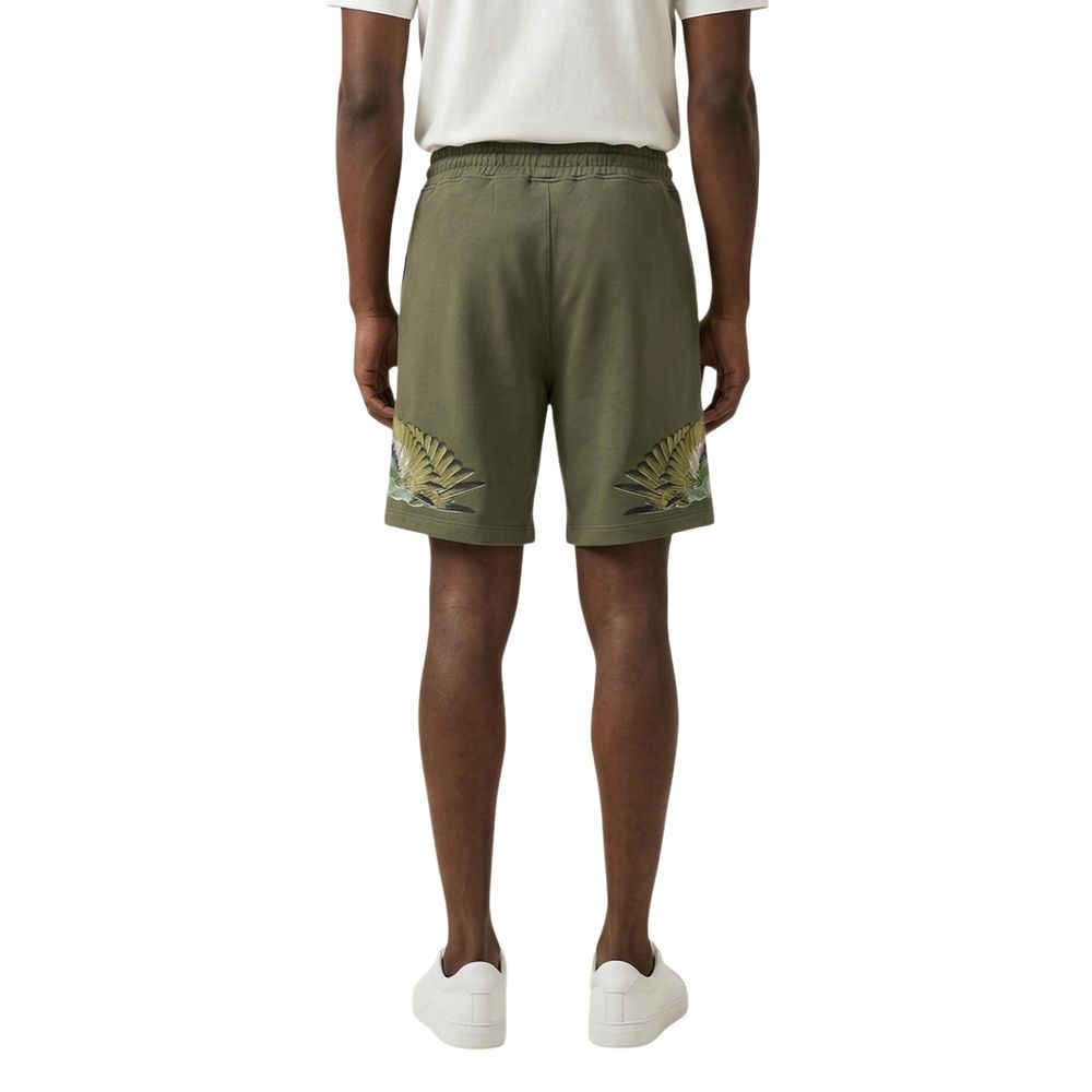 Men’s County of Milan Green Cotton Bermuda Shorts