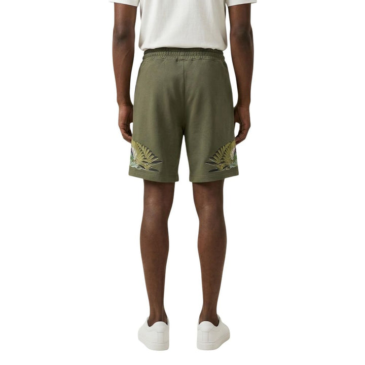 Men’s County of Milan Green Cotton Bermuda Shorts