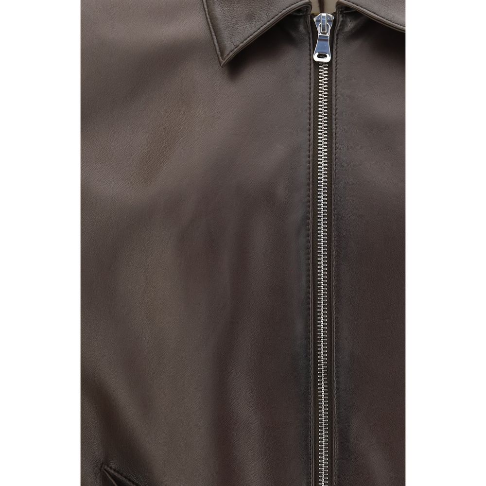 Men’s D’amico Brown Lamb Ovis Aries Leather Jacket