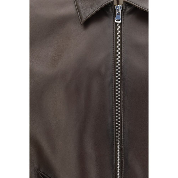 Men’s D’amico Brown Lamb Ovis Aries Leather Jacket